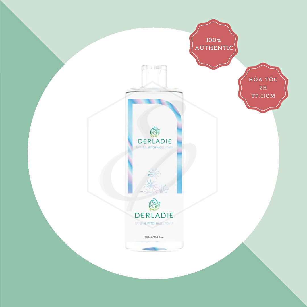 [New 2021] Nước Cân Bằng Chiết Xuất Cây Phỉ Derladie Natural Witch Hazel Toner - 500ml